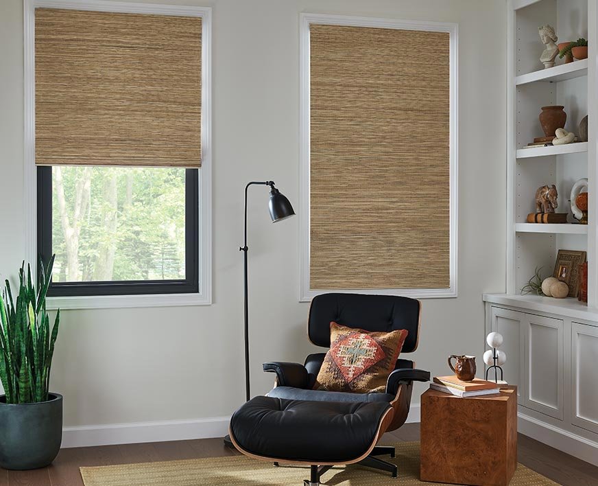 Custom blinds installed in Whistler ski chalet