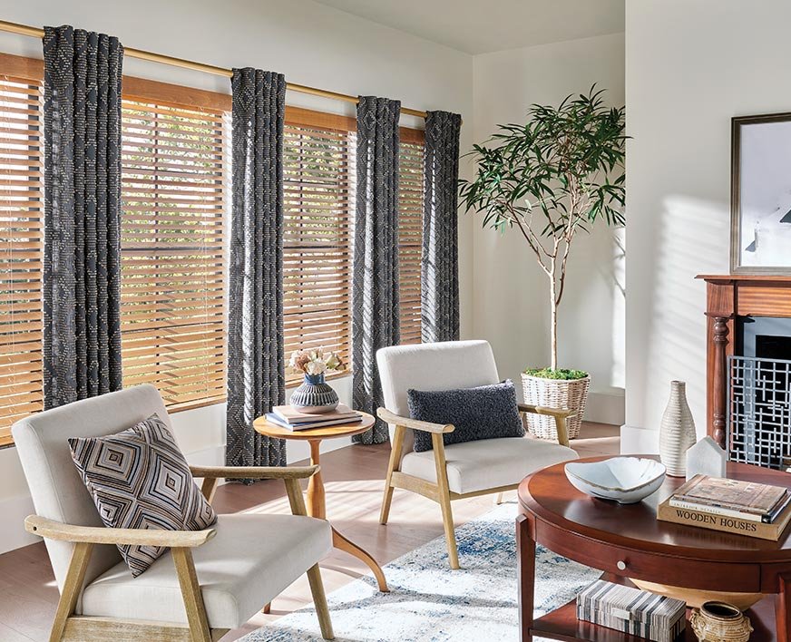 Luxury Whistler home with custom draperies