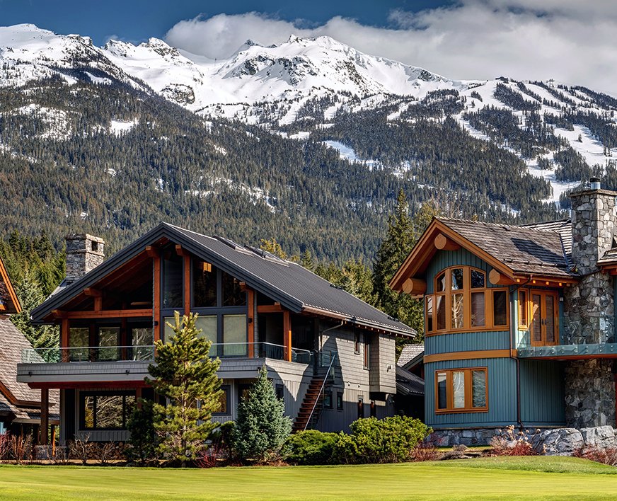 Luxury draperies installation Whistler mountain home