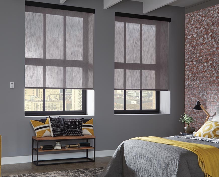 Roller shades installed in a West Vancouver condo