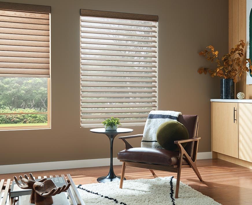 Modern roller blinds installed in Squamish home